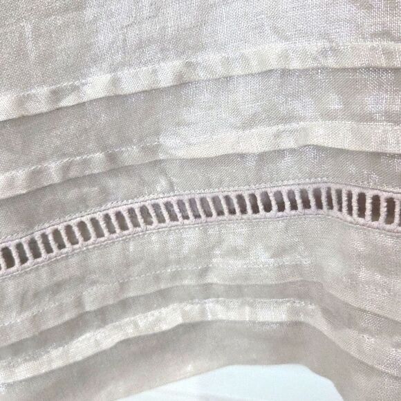 - C&C California Sleeveless Artesian  100% Linen Embroderied Midi Dress Small - Picture 2 of 6